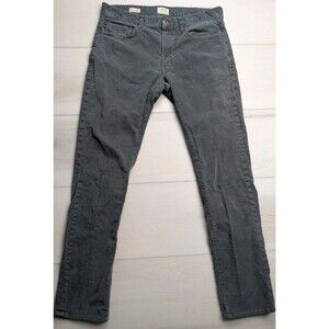 J Crew Corduroy Pants Mens 31x30 Gray 484 Slim Stretch 5-Pocket Cotton